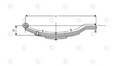 UNA-202 | Trailer Leaf Spring | Slipper - Flat End | 2 Leaves | 600 lbs. Capacity