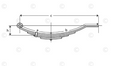 UNA-208 | Trailer Leaf Spring | Slipper - Flat End | 4 Leaves | 2,300 lbs. Capacity