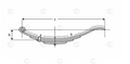 UNA-179 | Trailer Leaf Spring | Slipper - Radius End | 4 Leaves | 1,000 lbs. Capacity