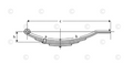 UNA-038 | Trailer Leaf Spring | Slipper - Flat End | 2 Leaves | 880 lbs. Capacity