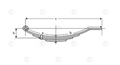 UNA-016 | Trailer Leaf Spring | Slipper - Flat End | 5 Leaves | 1,184 lbs. Capacity