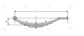UNA-013 | Trailer Leaf Spring | Slipper - Flat End | 2 Leaves | 470 lbs. Capacity