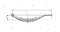 UNA-017 | Trailer Leaf Spring | Slipper - Flat End | 6 Leaves | 1,415 lbs. Capacity