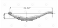UNA-177 | Trailer Leaf Spring | Slipper - Radius End | 2 Leaves | 500 lbs. Capacity
