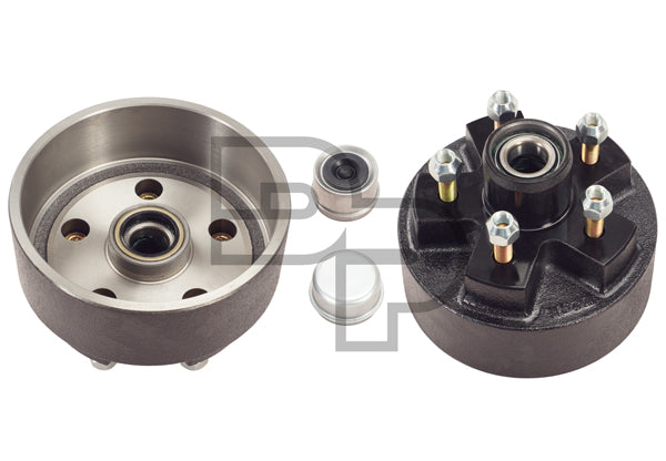 Trailer Brake Drum Kit- 2,000lb Capacity 4.50"BC, 1/2"-20 studs