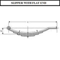 UNA-160 | Trailer Leaf Spring | Slipper - Hook End | 5 Leaves | 3,000 lbs. Capacity
